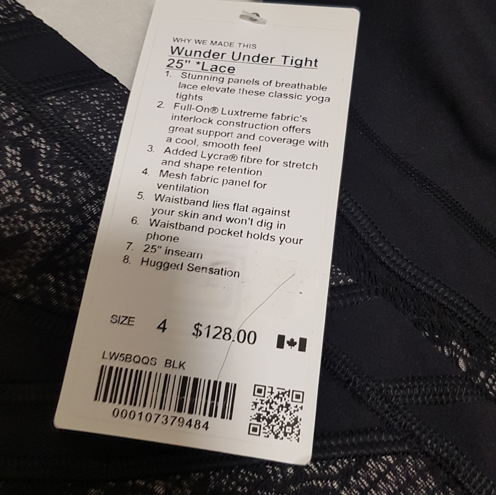 Lulu lemon lace tights